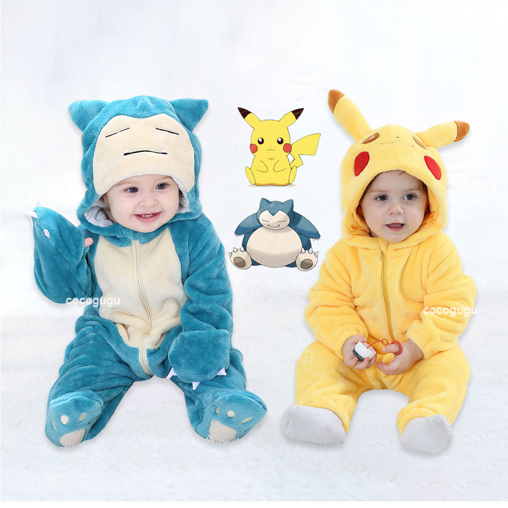 Romper Onesie Baby - Pokemon เครื่องแต่งกาย 0-5 Y เด็ก Snorlax