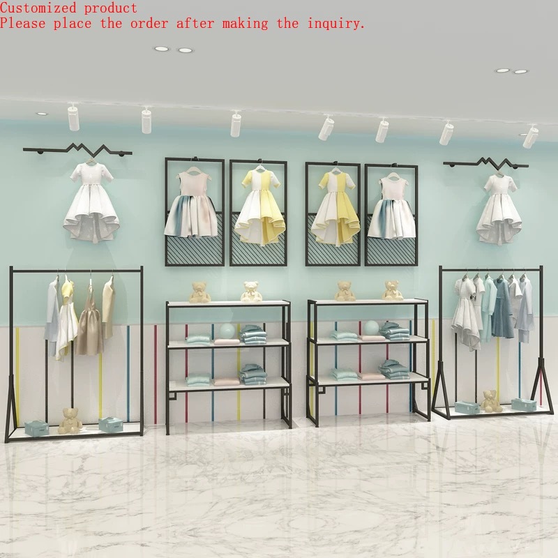 Baby Shop Clothing - ชั้นวางเสื้อผ้าเด็กสำหรับร้านขายเสื้อผ้าเด็ก เฟอร์นิเจอร์ร้านขายเสื้อผ้าเด็ก ชั้นวางโชว์เสื้อผ้าเด็กสำหรับร้านค้าปลีกเสื้อผ้าเด็ก
