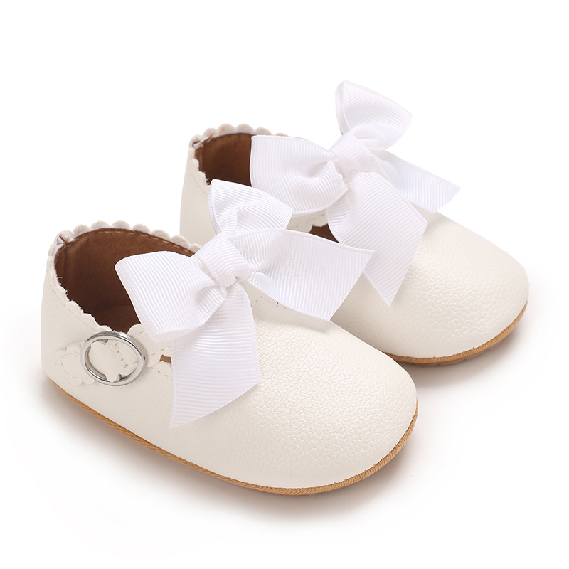 Baby Xl - รองเท้าเจ้าหญิงน่ารักสำหรับเด็กผู้หญิงอายุ 0-18 เดือน สำหรับฤดูใบไม้ผลิและฤดูใบไม้ร่วง พร้อมโบว์ใหญ่ พื้นนุ่ม