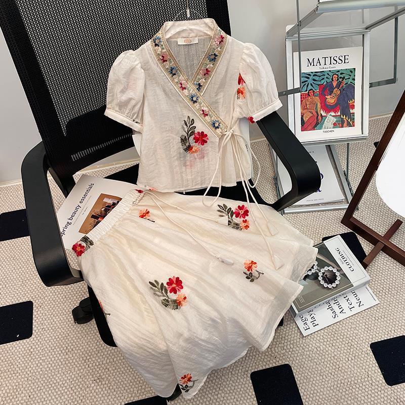 Baby Clothing Bundles - 2024ชุดกระโปรงสั้นสำหรับเด็กผู้หญิงชุดสองชิ้นสำหรับฤดูร้อนชุดกระโปรงสั้นผ้าลูกไม้คอตตอนแท้ชุดเด็กชุดสีขาวเสื้อผ้าหน้าร้อนสำหรับเด็กผู้หญิง