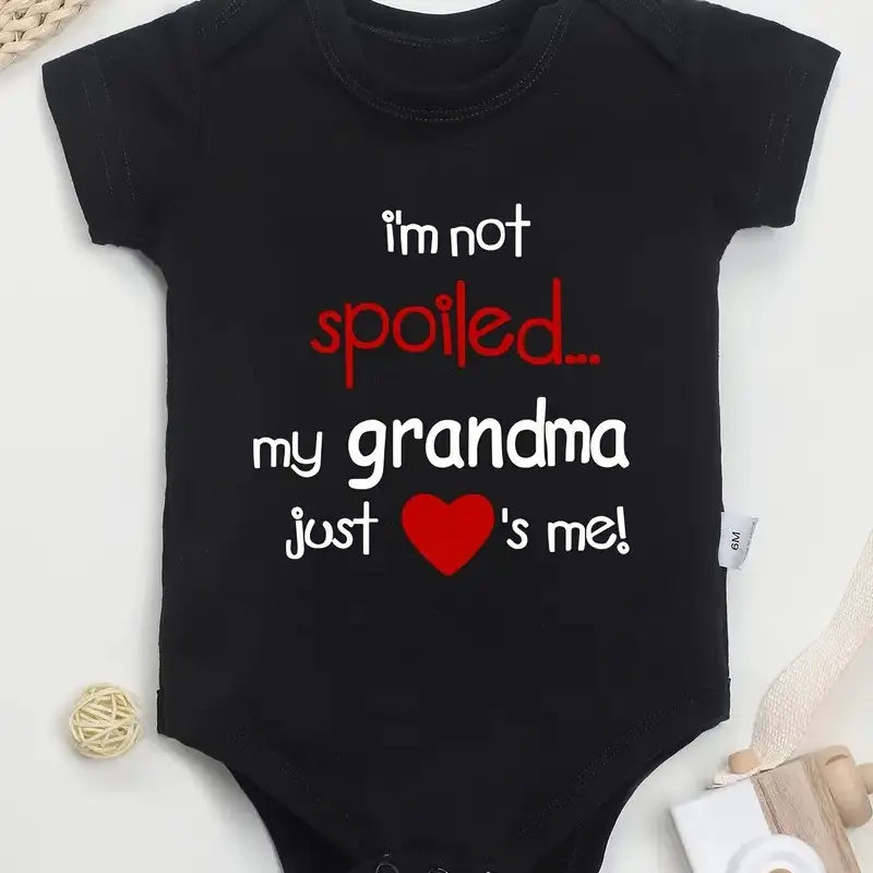 Romper Onesie Baby - ชุดบอดี้สูทเด็กทารกผ้าฝ้าย 100% พิมพ์ลายตัวอักษร 