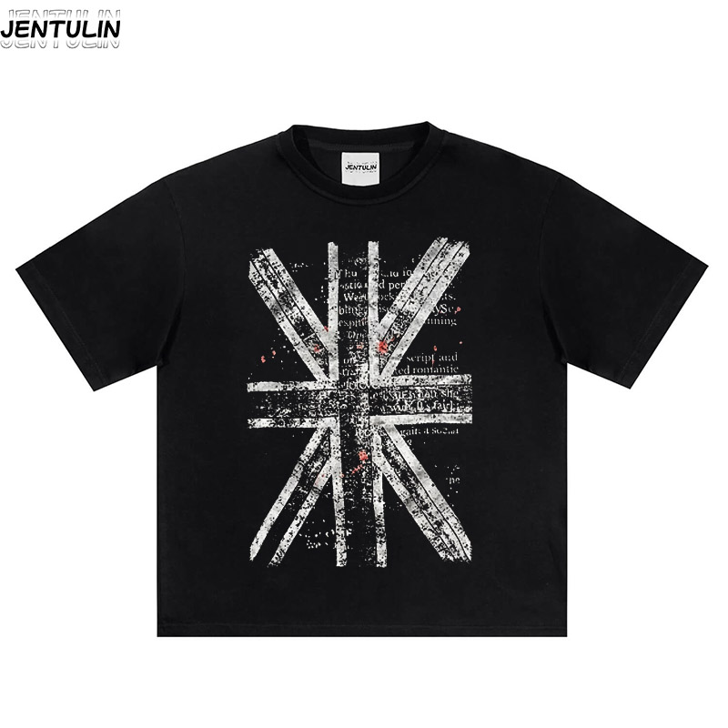 Baby Shop Clothing - เสื้อครอปผู้ชาย สไตล์โกธิค ฤดูใบไม้ผลิ 2026 เสื้อยืดผู้หญิง Y2k