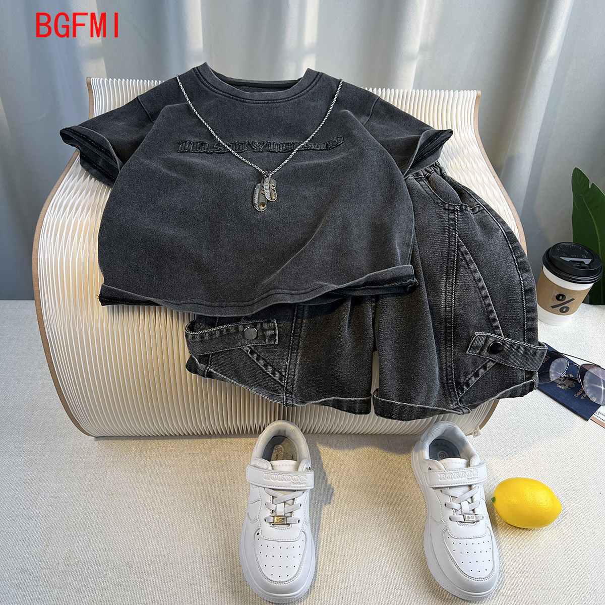 Baby Clothing Bundles - ขายร้อนแฟชั่นชุดเด็กทารกฤดูร้อนเสื้อผ้าแขนสั้นเสื้อยืดกางเกงยีนส์สั้น 2 ชิ้นชุดเด็กชุด 2-11Y เด็กเครื่องแต่งกาย
