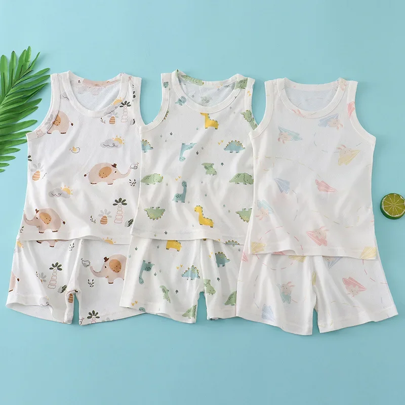 ชุดเสื้อกั๊กผ้าฝ้ายผสมใยไผ่สำห - Baby Clothing Bundles บทวิจารณ์และราคา