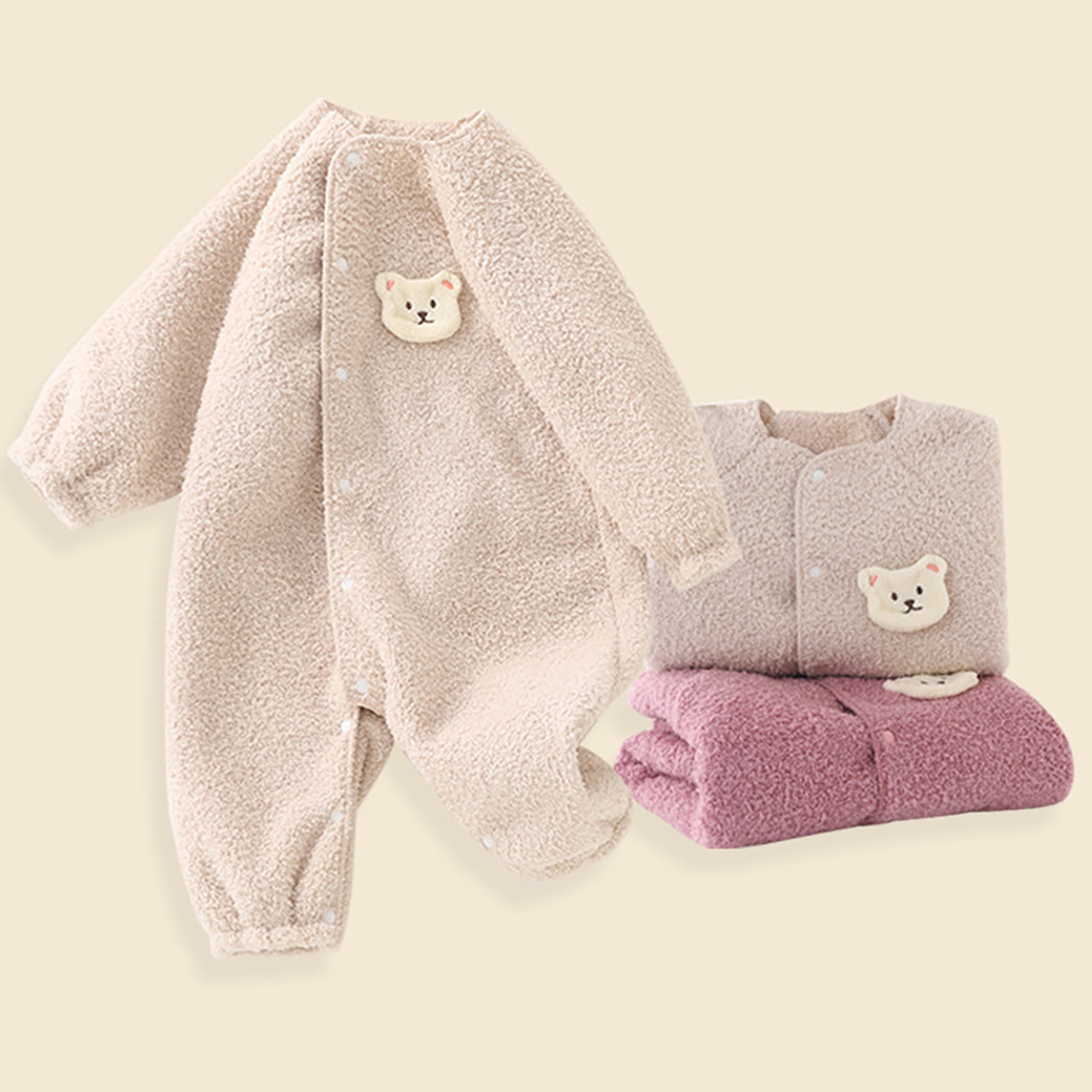ชุดจั๊มสูทเด็กทารกฤดูหนาว ผ้าฟ - Baby Clothing Bundles บทวิจารณ์และราคา