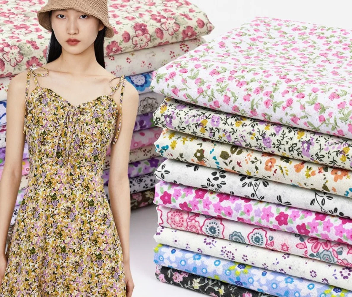 ผ้าฝ้ายลายดอกไม้เล็กๆ สไตล์คัน - Baby Clothing Country บทวิจารณ์และราคา