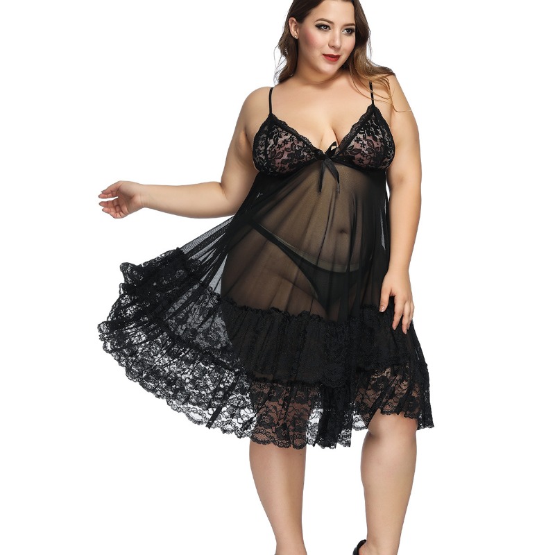 S-7XL Plus ขนาดเซ็กซี่ชุดนอนขน - Baby Gown Nightwear บทวิจารณ์และราคา
